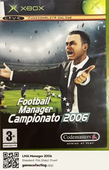 LMA Manager 2006 Xbox, Italy box front