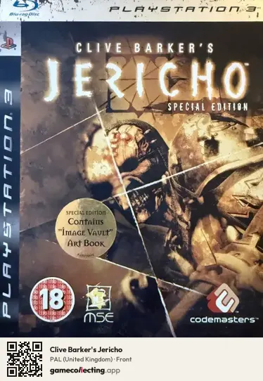 Clive Barker's Jericho PlayStation 3, United Kingdom box front