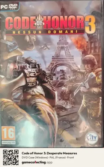 Code of Honor 3: Desperate Measures Computer, France box front