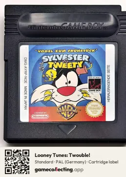 Looney Tunes: Twouble! Game Boy Color, PAL cartridge label
