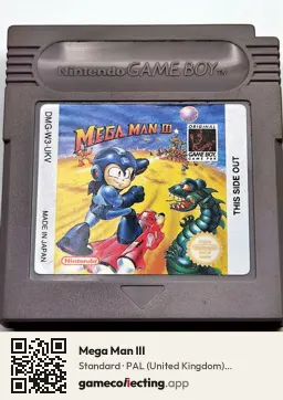 Mega Man III Game Boy, PAL cartridge label