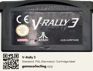 V-Rally 3 Game Boy Advance, PAL cartridge label