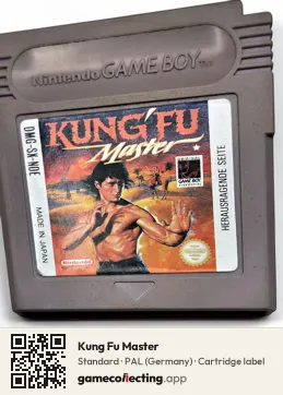 Kung Fu Master Game Boy, PAL cartridge label