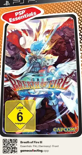 Breath of Fire III PlayStation Portable, Germany box front