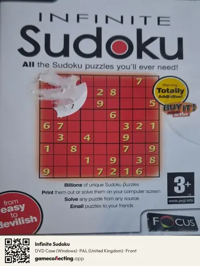 Infinite Sudoku Computer, United Kingdom box front