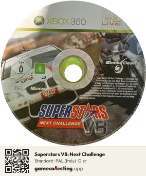 Superstars V8: Next Challenge Xbox 360, PAL disc