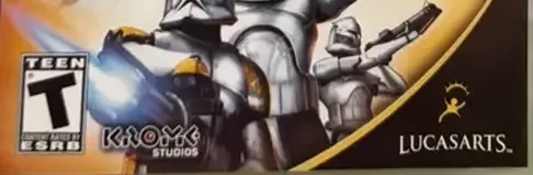Star Wars: The Clone Wars: Republic Heroes, the ESRB box on its front