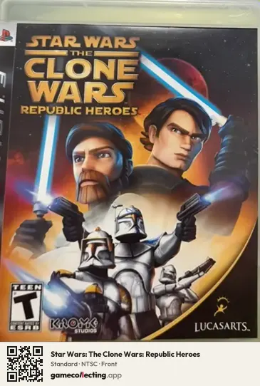Star Wars: The Clone Wars: Republic Heroes PlayStation 3, NTSC box front