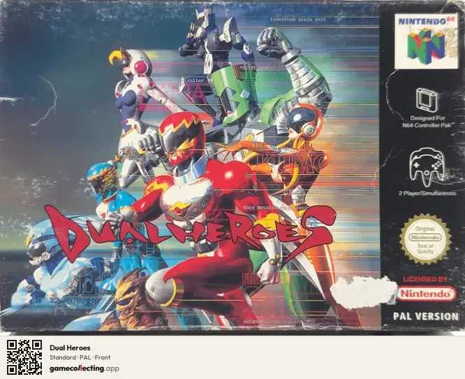 Dual Heroes Nintendo 64, PAL box front