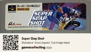 Super Slap Shot Super Nintendo Entertainment System, Asia cartridge label