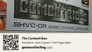 The Combatribes Super Nintendo Entertainment System, Asia cartridge label