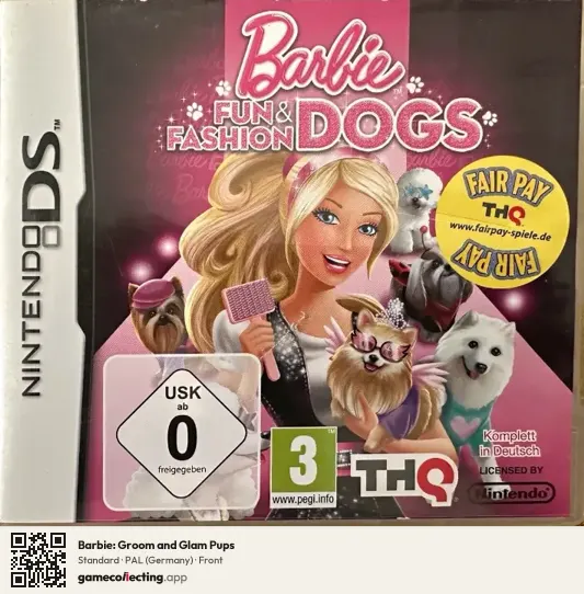Barbie: Groom and Glam Pups Nintendo DS, Germany box front