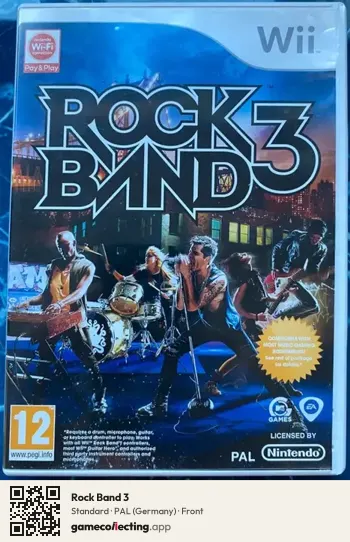Rock Band 3 Nintendo Wii, Germany box front