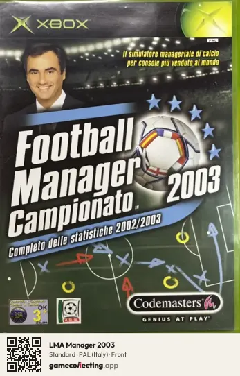 LMA Manager 2003 Xbox, Italy box front