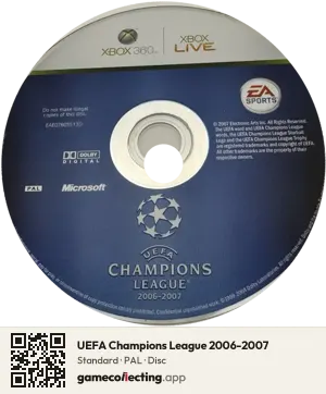 UEFA Champions League 2006-2007 Xbox 360, PAL disc