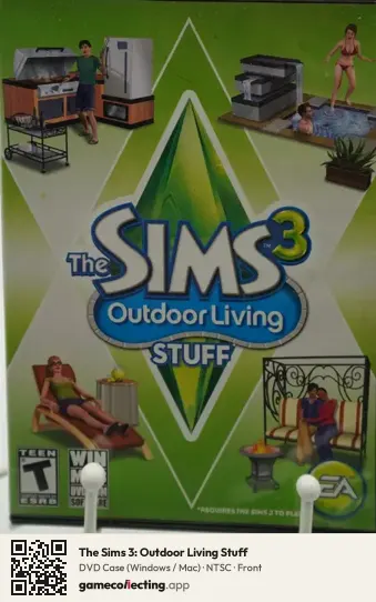 The Sims 3: Outdoor Living Stuff Computer, NTSC box front