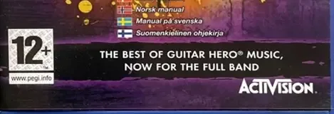 Guitar Hero, the PEGI square on its front