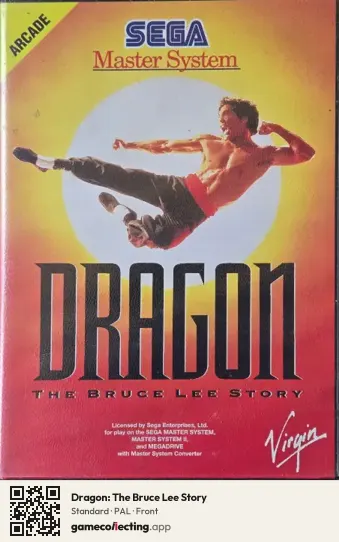 Dragon: The Bruce Lee Story Sega Master System, PAL box front
