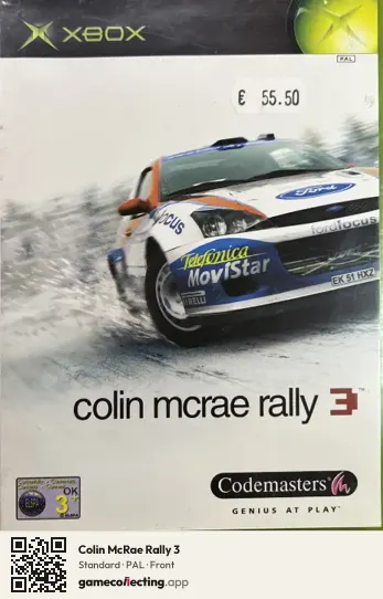 Colin McRae Rally 3 Xbox, PAL box front