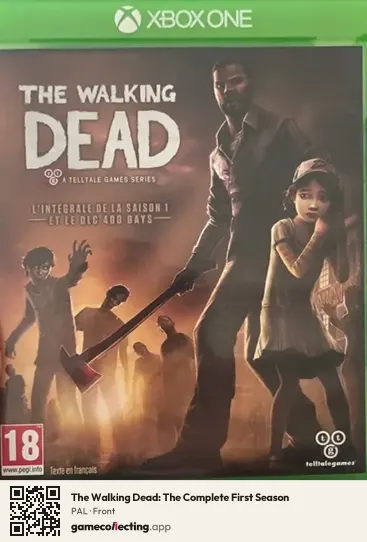 The Walking Dead: The Complete First Season Xbox One, PAL box front