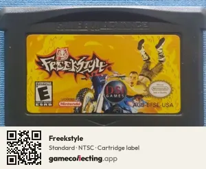 Freekstyle Game Boy Advance, NTSC cartridge label