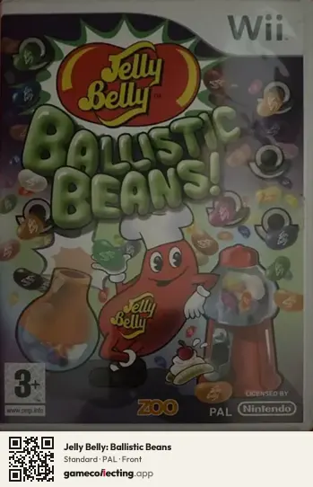 Jelly Belly: Ballistic Beans Nintendo Wii, PAL box front