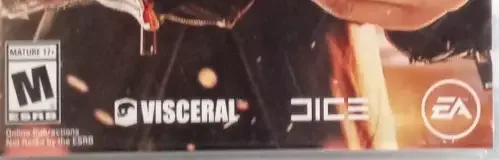 Battlefield Hardline, the ESRB box on its front