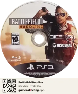 Battlefield Hardline PlayStation 3, NTSC disc