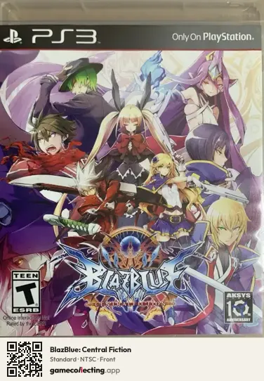 BlazBlue: Central Fiction PlayStation 3, NTSC box front