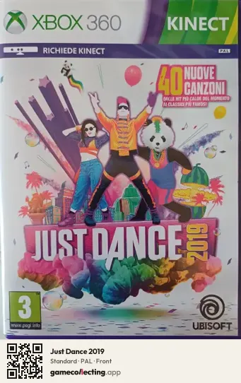 Just Dance 2019 Xbox 360, PAL box front