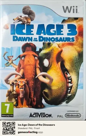 Ice Age: Dawn of the Dinosaurs Nintendo Wii, PAL box front