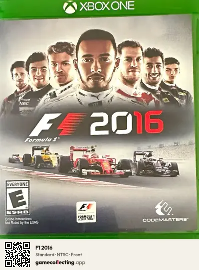 F1 2016 Xbox One, NTSC box front