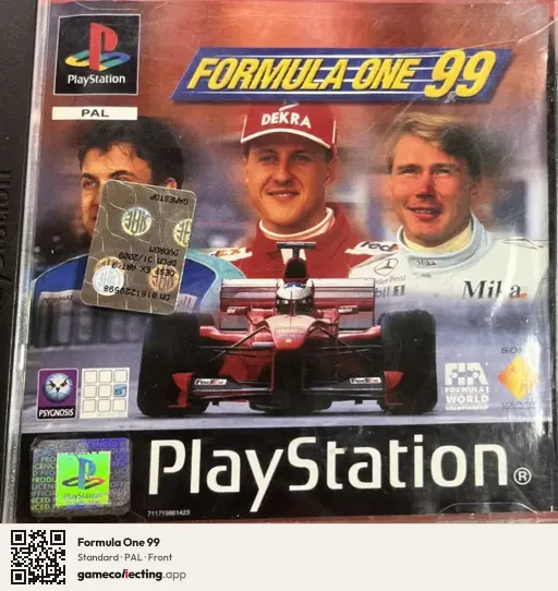 Formula One 99 PlayStation, PAL box front
