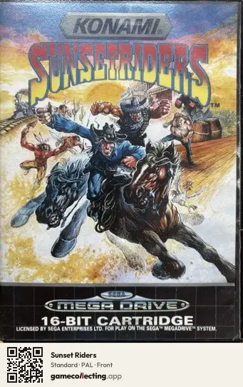 Sunset Riders Sega Mega Drive / Genesis, PAL box front
