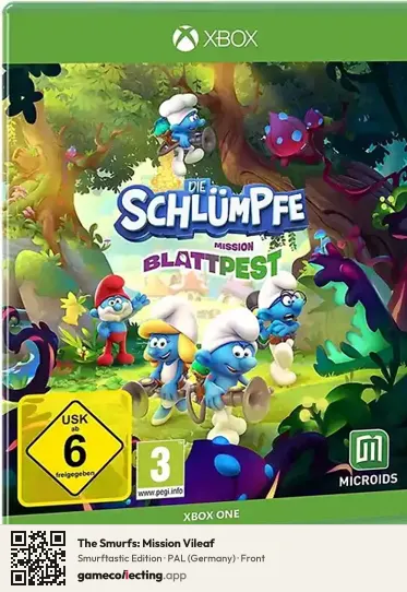 The Smurfs: Mission Vileaf Xbox One, Germany box front