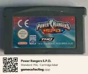 Power Rangers S.P.D. Game Boy Advance, PAL cartridge label