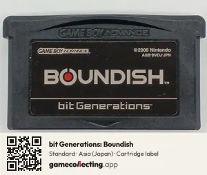 bit Generations: Boundish Game Boy Advance, Asia cartridge label