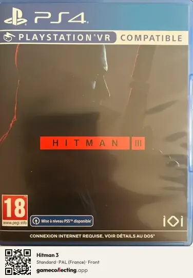 Hitman 3 PlayStation 4, France box front