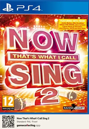 Now That's What I Call Sing 2 PlayStation 4, PAL box front