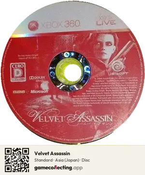 Velvet Assassin Xbox 360, Asia disc