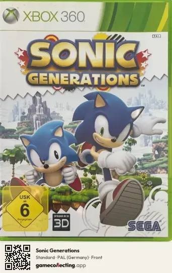 Sonic Generations Xbox 360, Germany box front