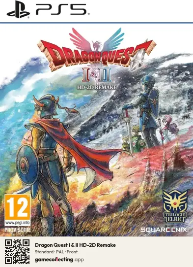 Dragon Quest I & II HD-2D Remake PlayStation 5, PAL box front