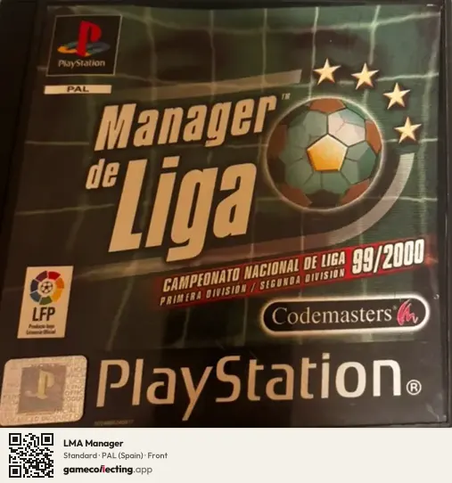 LMA Manager PlayStation, Spain box front