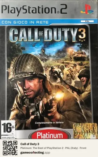 Call of Duty 3 PlayStation 2, Italy box front