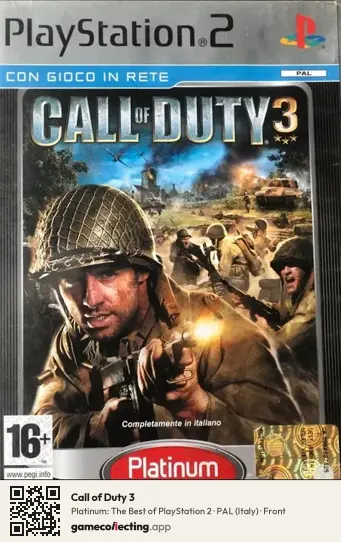 Call of Duty 3 PlayStation 2, Italy box front