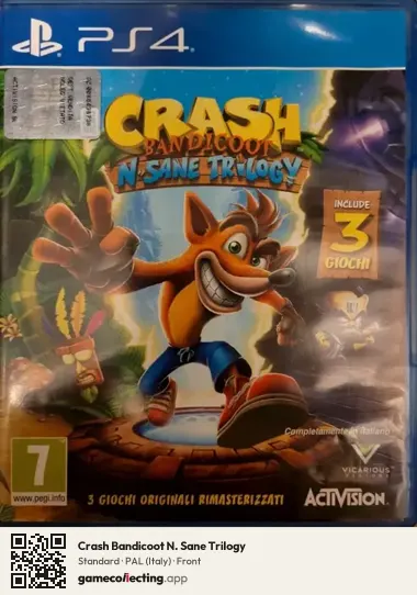 Crash Bandicoot N. Sane Trilogy PlayStation 4, Italy box front