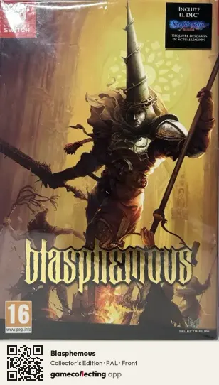 Blasphemous Nintendo Switch, PAL box front