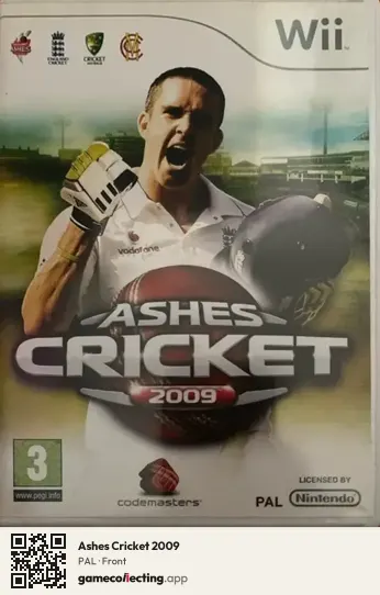 Ashes Cricket 2009 Nintendo Wii, PAL box front