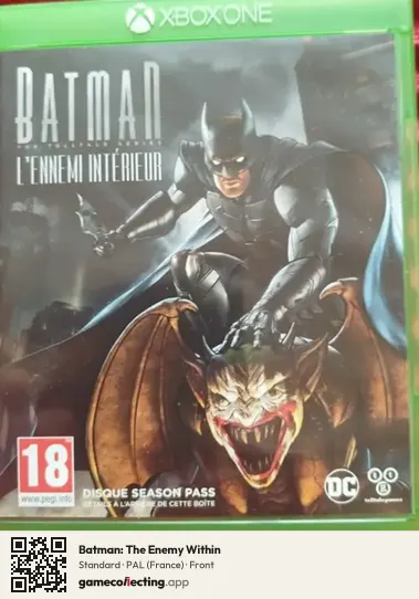 Batman: The Enemy Within Xbox One, France box front