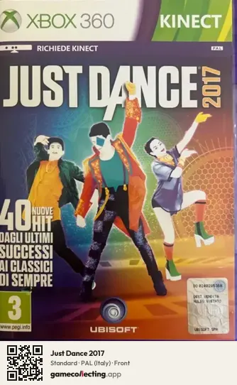 Just Dance 2017 Xbox 360, Italy box front